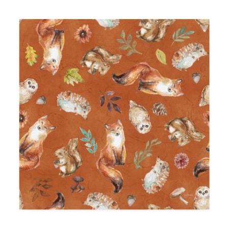 Mary Urban 'Autumn Friends Pattern IVB' Canvas Art,14x14